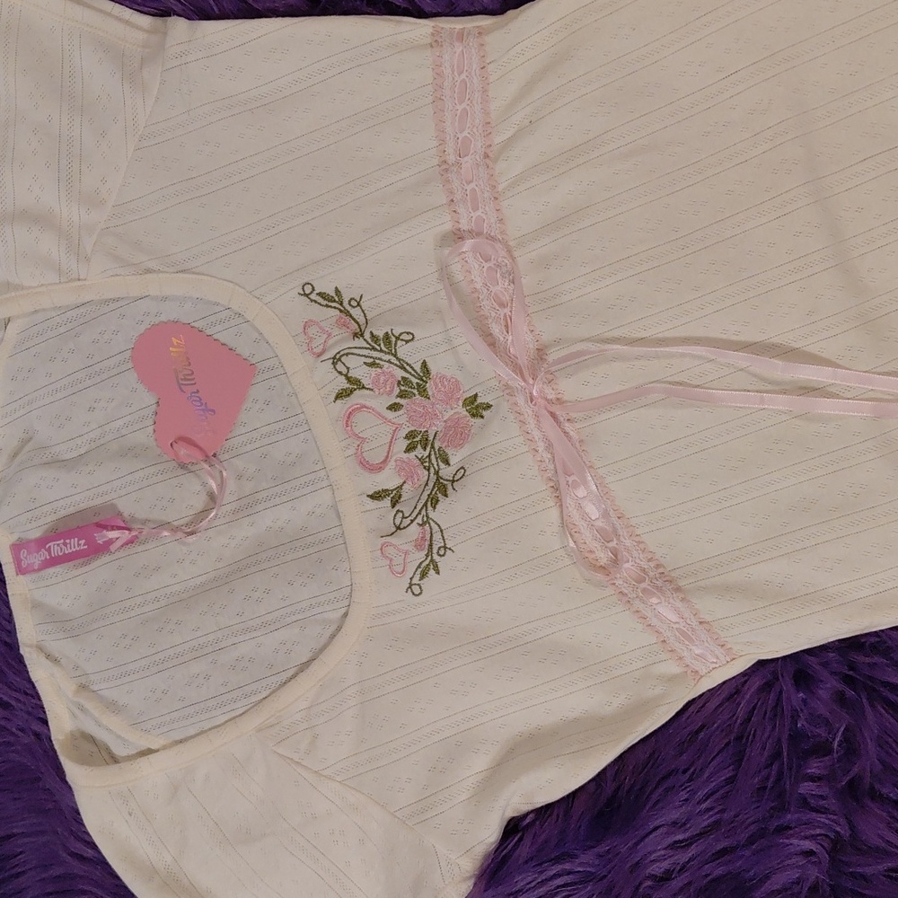 DOLLSKILL SUGAR THRILLZ 1X SHIRT/SHORTS LOUNGE SET - Picture 4 of 15